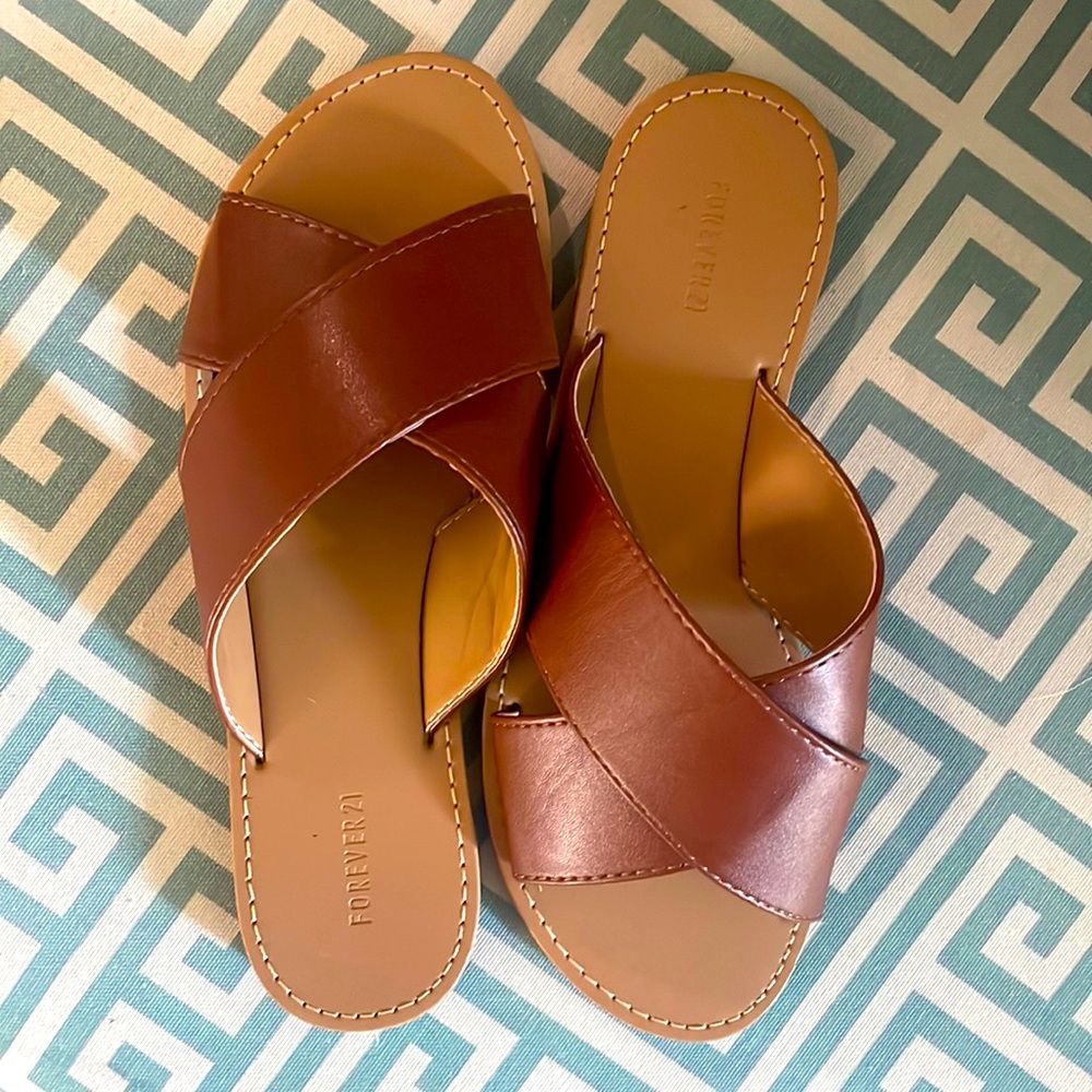 Forever 21 Slide on Sandals NEW
